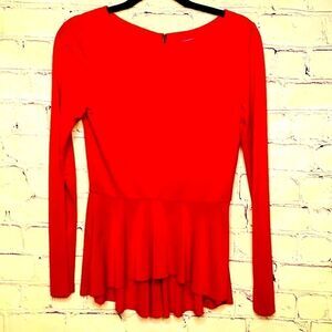 Red Peplum Top/Blouse 